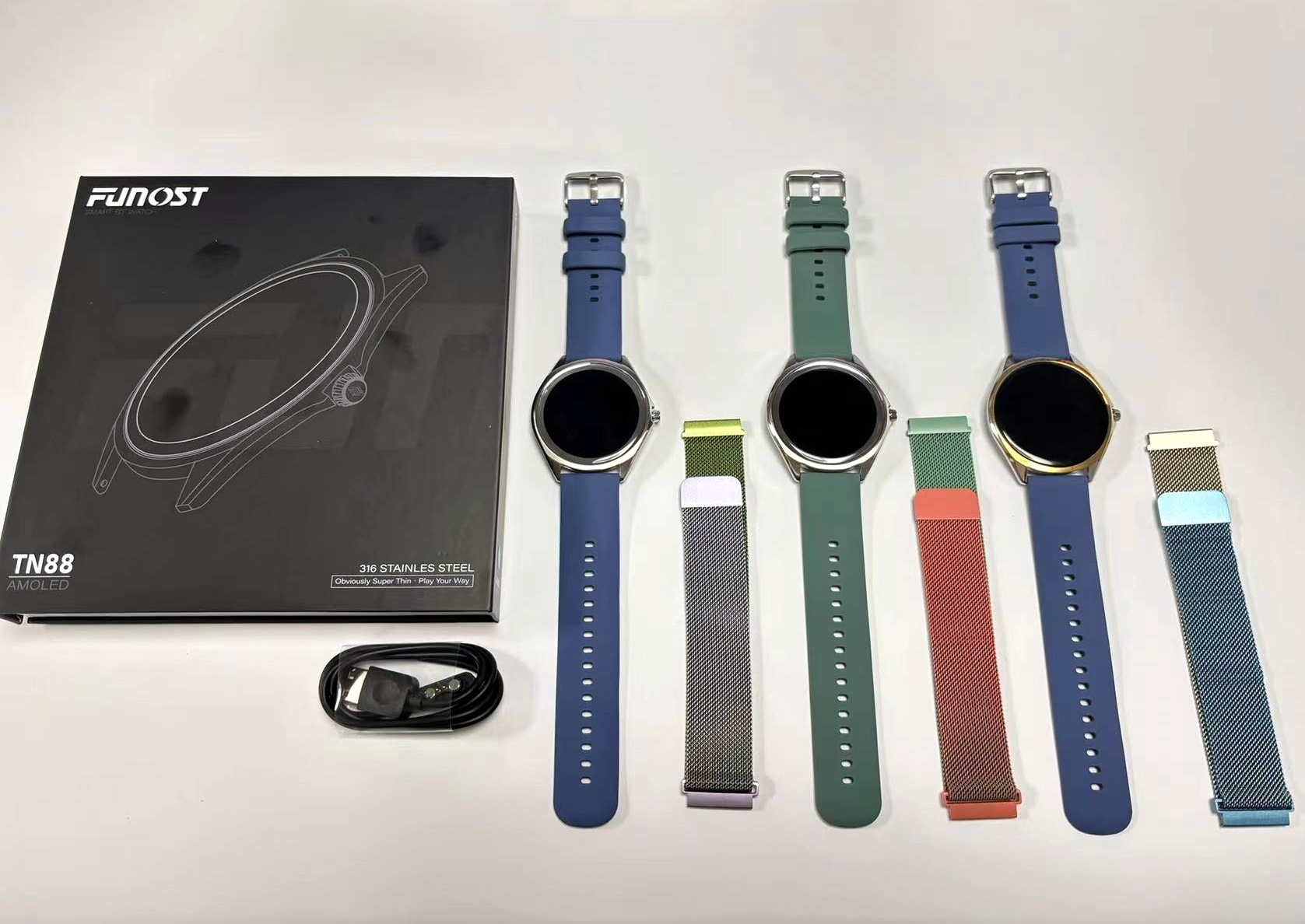 Smartwatch donna elegante con display amoled e cinturino in acciaio_voghion.com