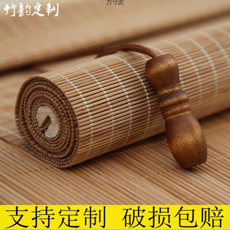 Bamboo Curtain Roller Blinds Sunshade Blackout Balcony Tea Room Study Office Hotel Homestay Japanese Style Bamboo Curtain Wholesale