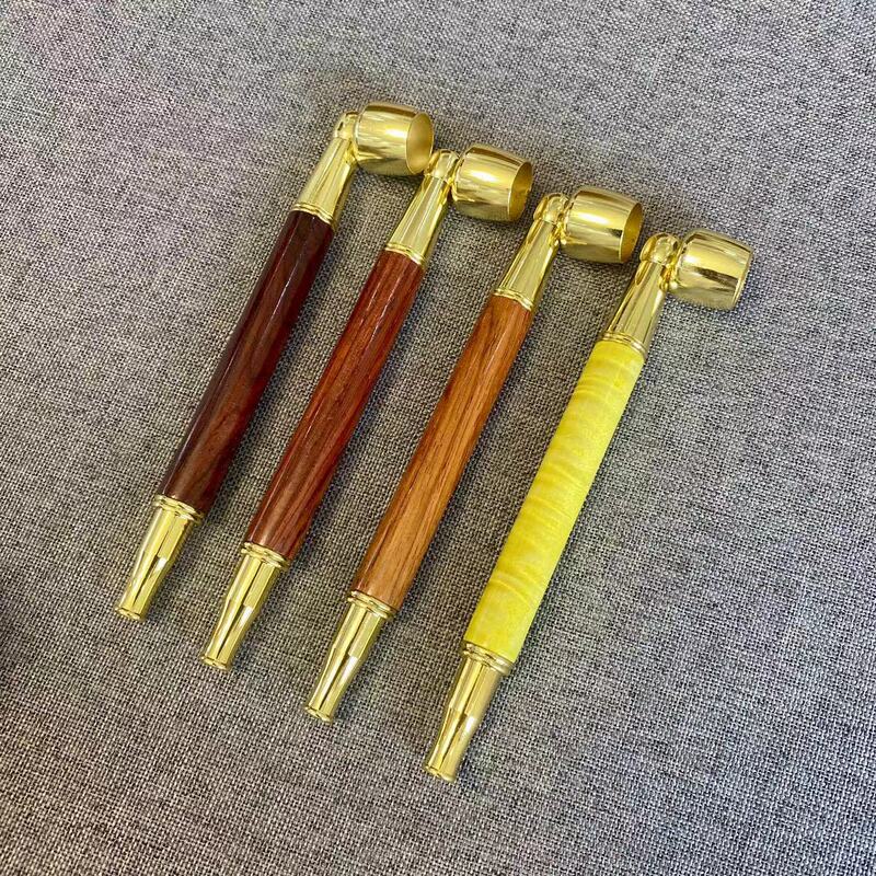 金丝楠木 大叶黄花梨 紫光檀木老式烟斗貔貅烟杆过滤烟嘴可清洗|undefined