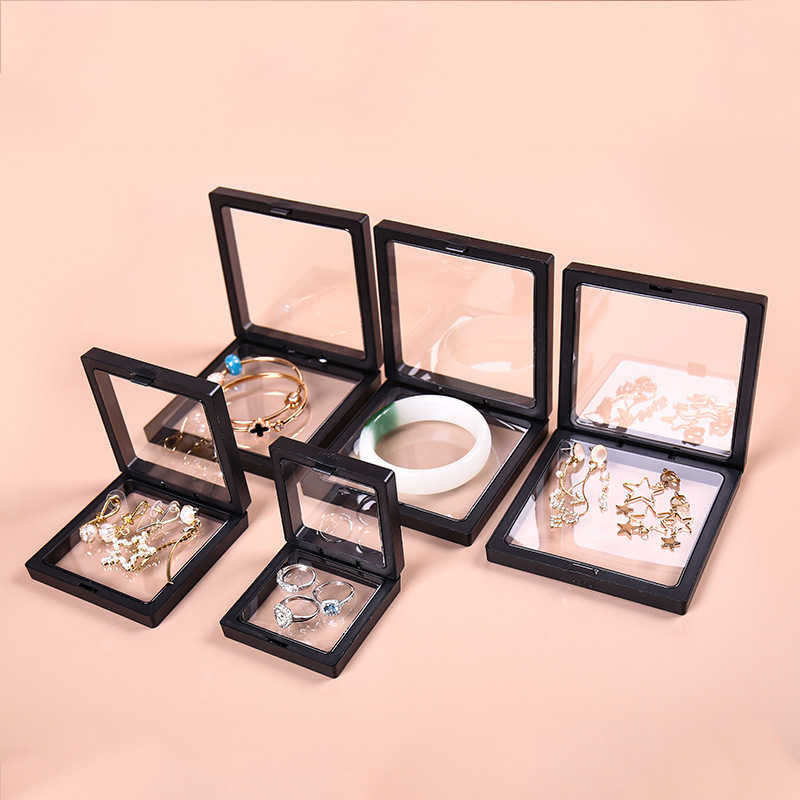 Plastic Material Square, Rectangle Pattern Simple Style Style 10 PCS/Package Plastic Simple Style Daily Square Rectangle Jewelry Boxes