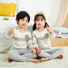 Demi-season children's set for boys, thin thermal underwear, trousers, keep warm pijama, wholesale