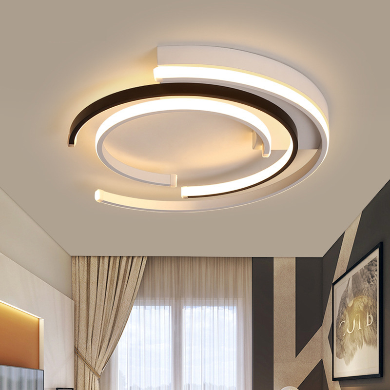 Yaoyang Lighting Modern Minimalist Style Led Bedroom Ceiling Light Iron Pvc Lampshade Cri≥90