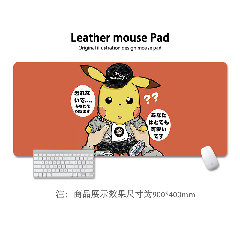 Pikachu almohadilla de ratón super grande Pokémon animación encantadora niñas y niñas animación cuadrada computadora teclado almohadilla de escritorio