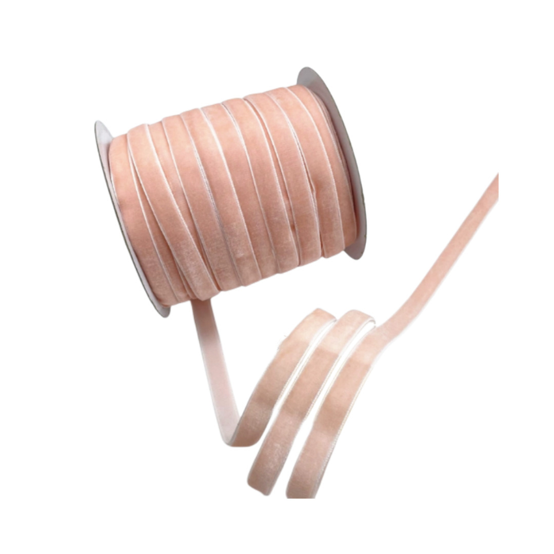 Cinta de terciopelo para el cabello, cinta flocada, accesorios para el cabello hechos a mano, ropa interior de embalaje, accesorios para el cabello