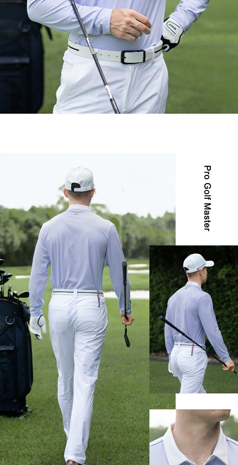 Áo thun golf nam dài tay cổ bẻ PGM thoáng khí mềm mại — YF745-Áo đen [mềm mại và thoải mái/thiết kế phối màu], YF745-Áo trắng [mềm mại và thoải mái/thiết kế phối màu], YF745-Áo màu xanh nhạt [mềm mại và thoải mái/thiết kế phối màu] chi tiết 13