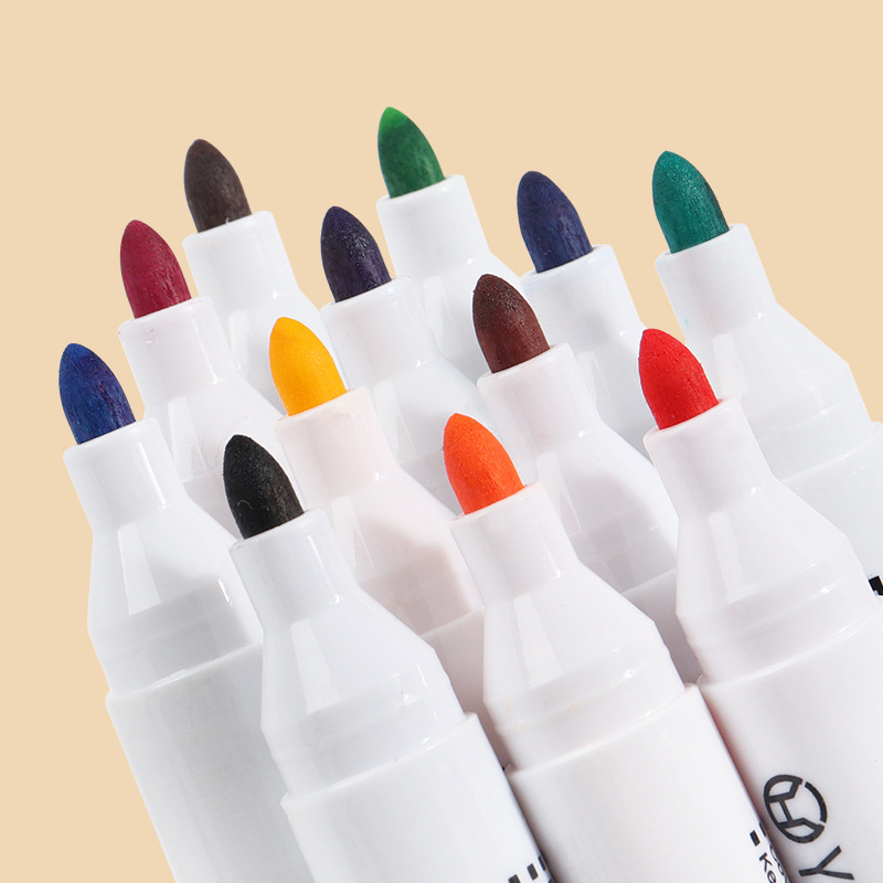 Yihui large capacity 12 color water-based pen erasable whiteboard pen office writing board thick head message marker wholesale