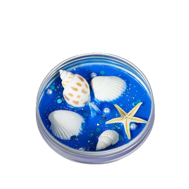 Caja de aluminio flor seca vela de perfume cross-border regalo de mano cera de soja colorido cristal hecho a mano regalo de mano cera de banano