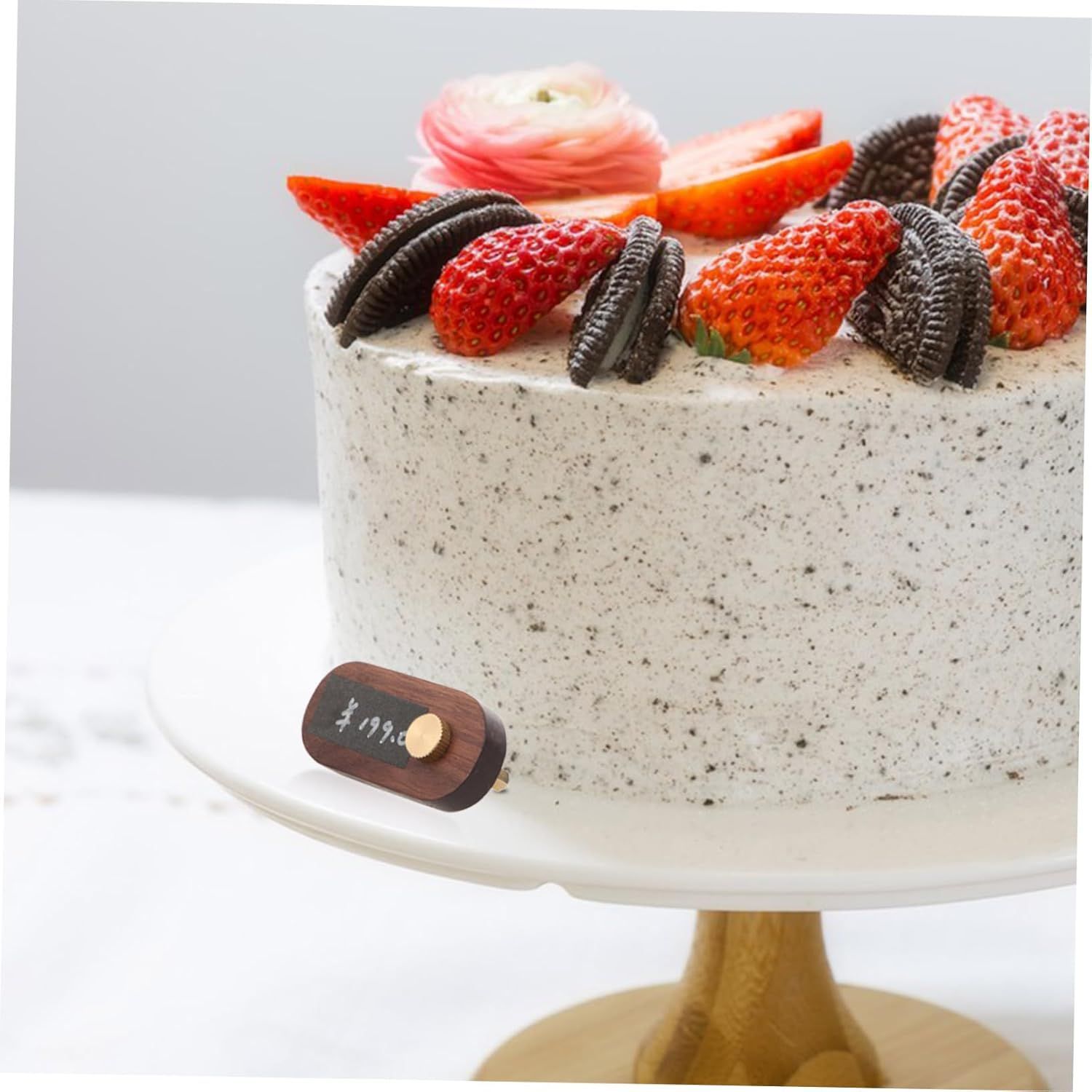 Madera sólida pequeña etiqueta de precio de tarta de madera simple etiqueta de precio de madera de alta calidad escritura a mano