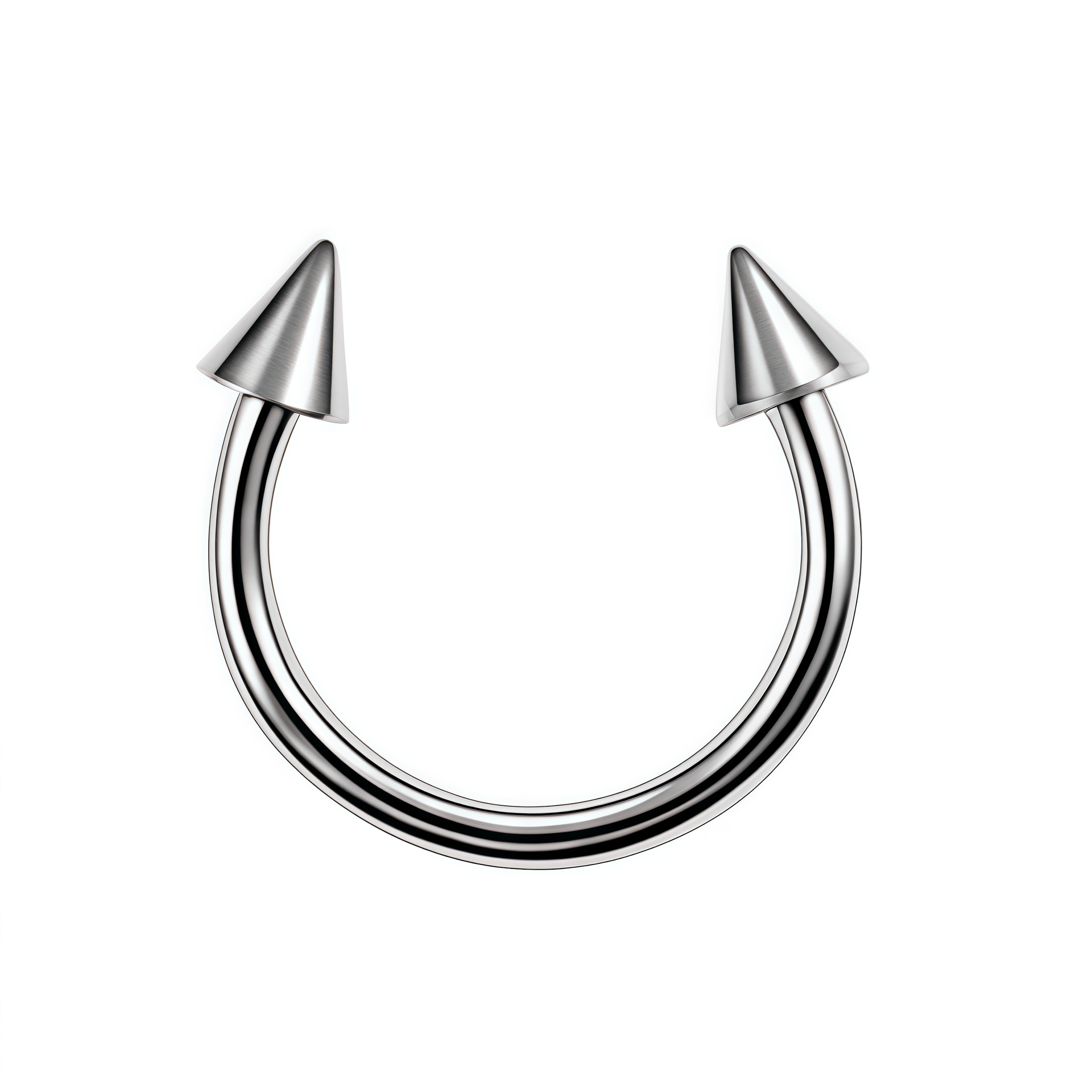 F136 Titanium Internally Threaded Devil Nose Ring Pointed Cone Septum Lip Ring G23 Titanium Alloy Piercing Jewelry Ear Stud detail image 8
