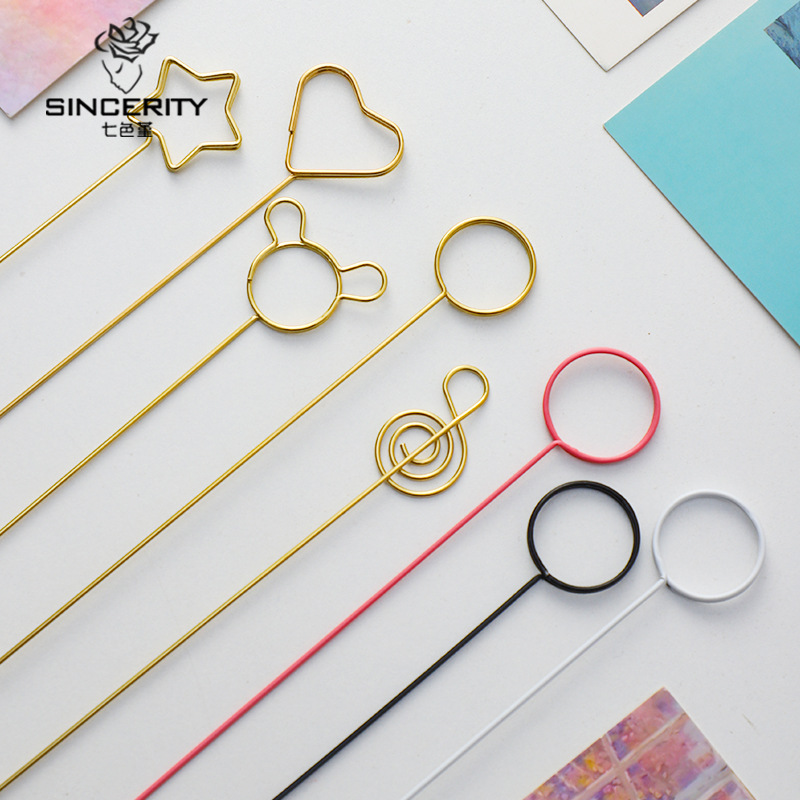 Arnato floral coreano de siete colores tarjeta de felicitación postal tarjeta de metal con decoración de ramo de flores tarjeta floral chapado en oro