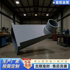 厂家铸铁侧排雨水斗女儿墙侧入式雨水口圆口方口侧排地漏穿墙漏斗