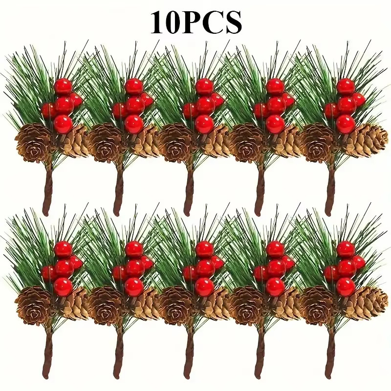 松針ミニクリスマスツリー部品ギフトボックス装飾シミュレーション花クリスマス装飾アクセサリー松果松針|undefined