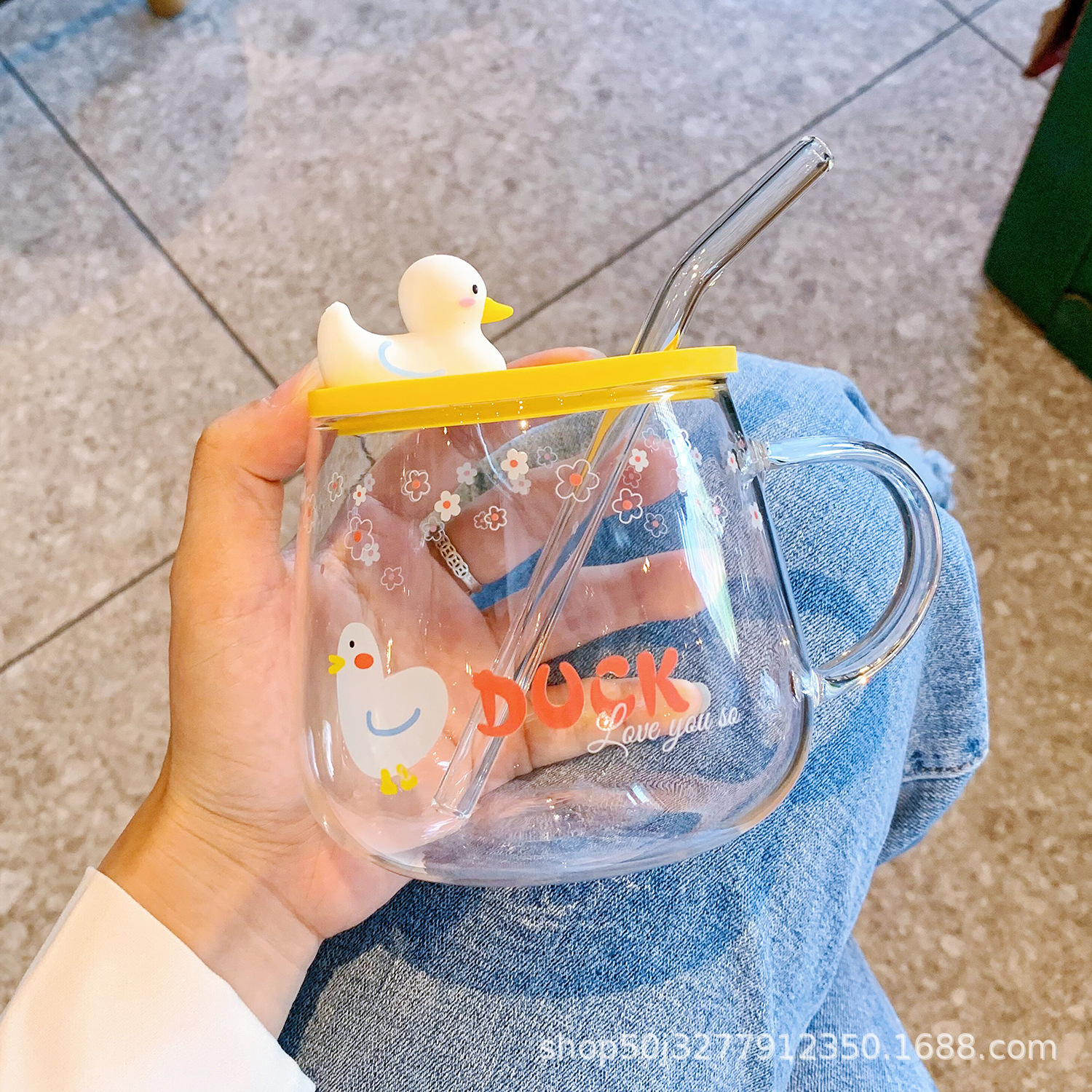 夏季高顏值杯子女馬克杯耐熱玻璃杯帶蓋情侶吸管杯家用咖啡果汁杯