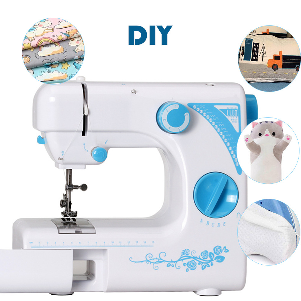 UFR-727缝纫机家用电动台式锁边小型多功能迷你吃厚裁缝衣车批发