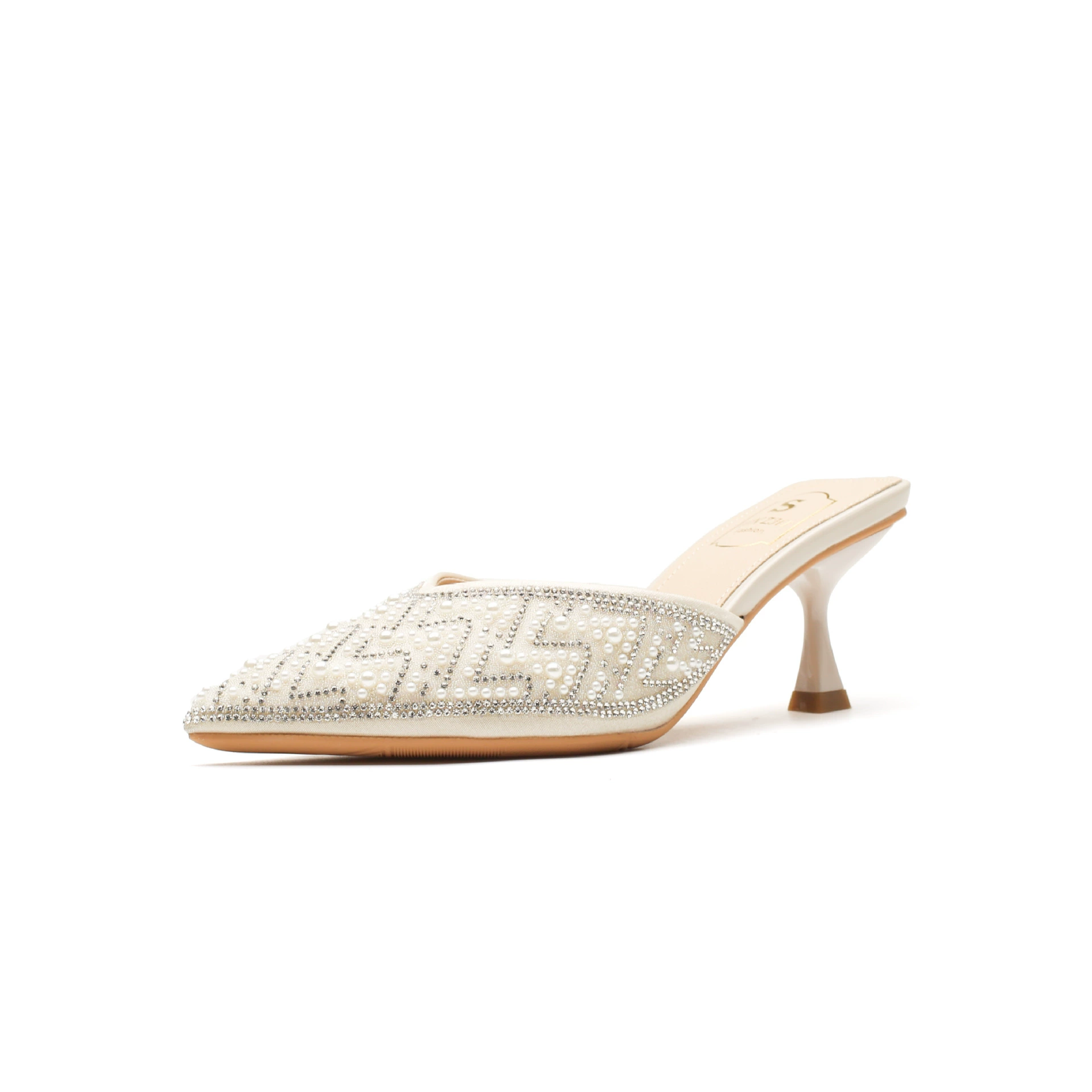 Сандалии-сланцы NSQ Summer Pearl: обувь на ножке со с pointed-toe для интернет-знаменитостей и снятия напряжения в ногах