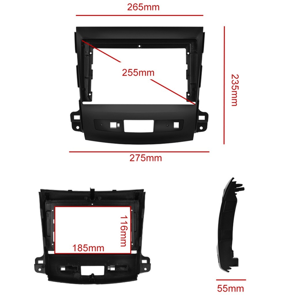 Suitable for 08-15 Mitsubishi Outlander 9inch Central Control Navigation Dvd Modified Face Frame Versatile Set Frame