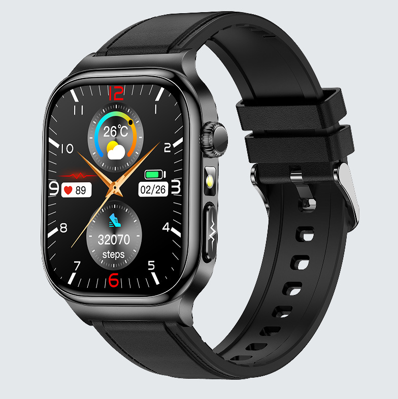 Cross-Border Tk18 Smart Watch Ecg Body Fat Five Internal Organs Heart Rate Blood Pressure Monitoring Bluetooth Call Flashlight Watch