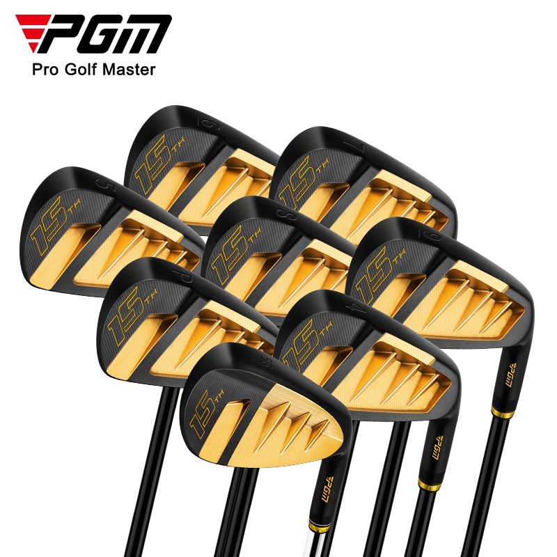Bộ gậy sắt golf PGM rèn mềm, mặt đập phục hồi cao, phiên bản kỷ niệm 15 năm — MTG039-Vàng Đen (Bộ cột sắt) Lớp S, MTG039-Vàng Đen (Bộ cột sắt) SR cấp, MTG039-Vàng Đen (Bộ cột sắt) Lớp R, Trục thép MTG039 Vàng Đen (Bộ cột sắt)