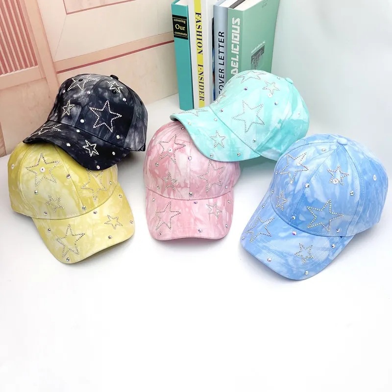 Women's Basic Color Block Star Curved Eaves Baseball Cap display picture 1