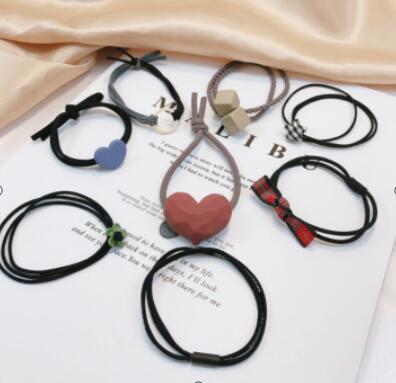 8 cuerda de cabeza coreana para mujeres coreanas lindas cuerdas de cabello Mori cubierta de cuero para mujeres redins bandas de goma anillo