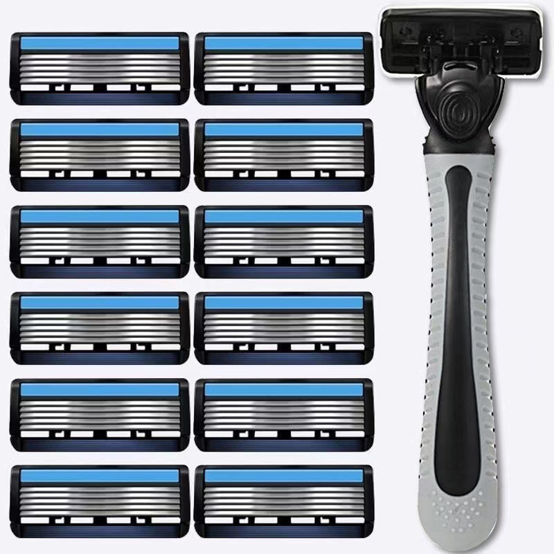 Factory Price Wholesale New 6-Layer Razor Manual Razor Geely Six-Layer Blade Razor Head Razor