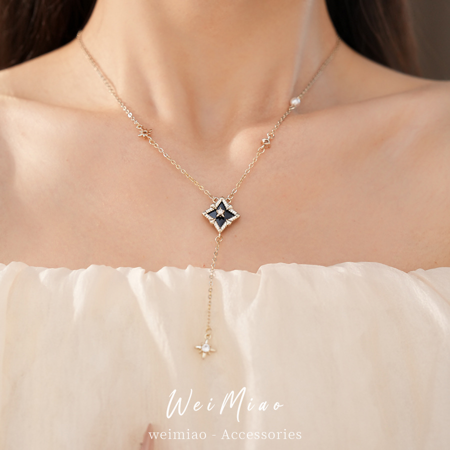 Collar de diamante de zircón de lujo ligero nicho cadena de clavícula personalidad de alta calidad temperamento de moda conjunto de joyería al por mayor