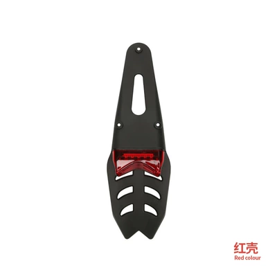 Foreign Trade Specializes in Motorcycle Rear Fender Tail Light Off-Road Led Brake Light Off-Road Motorcycle Tail Light License Plate Light (Tail light) - 205-red-shell