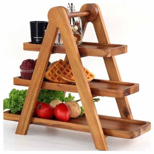 Acacia Wood Dessert Table Display Stand Hand Model Jewelry Cake Storage Rack Removable Multi-Layer Tray Display Rack