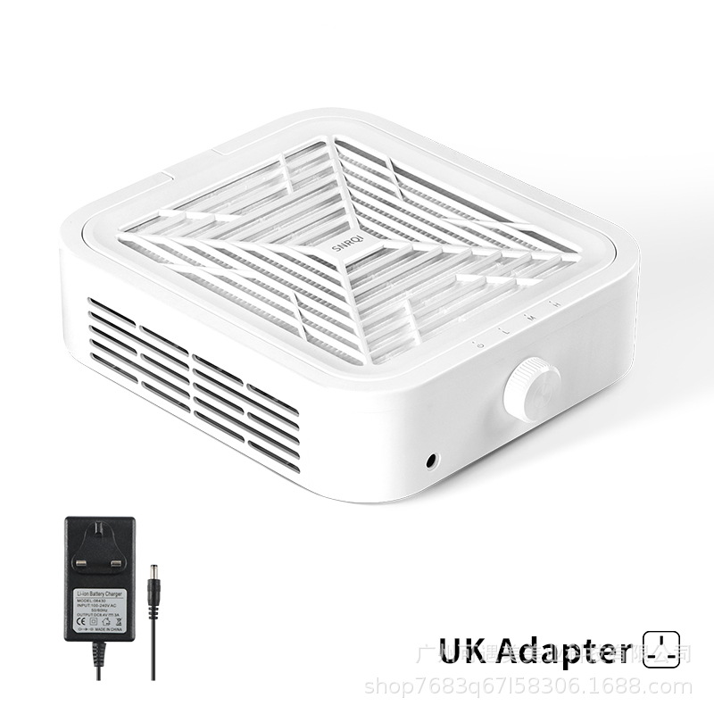 Nail Dust Collector Fan（UK Adapter&2 filters