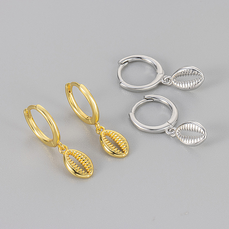 Cross-border Hot Sale 2024 New French Style Light Luxury Earrings Shell Earrings Earrings Ear Buckle Elegant Cold Style Women