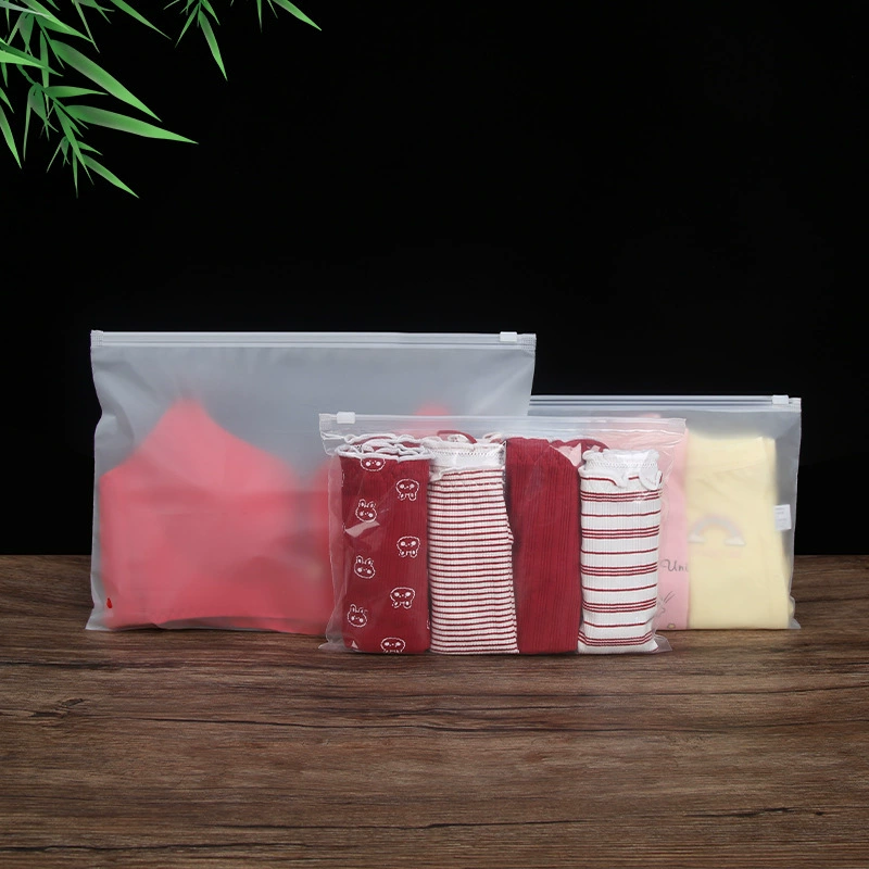 Горизонтальная версия одежды сумка на молнии pe матовая одежда упаковка сумка бюстгальтер чулки нижнее белье сумка на молнии трусики сумка для хранения