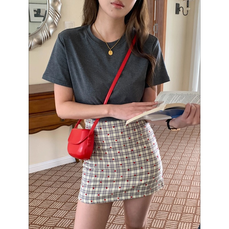 3Th Morning Healing-Style Candy-Colored Korean-Style Simple Embroidered Short-Sleeve T-Shirt Zy4006