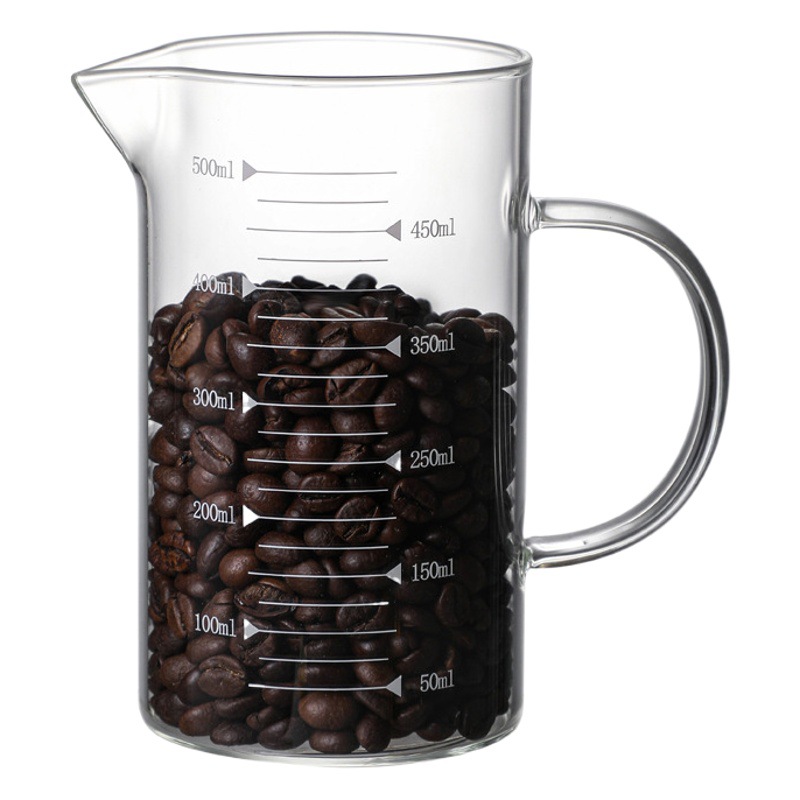 High borosilicate glass measuring cup baking glass with scale cup milk juice measuring cup transparent glass cup