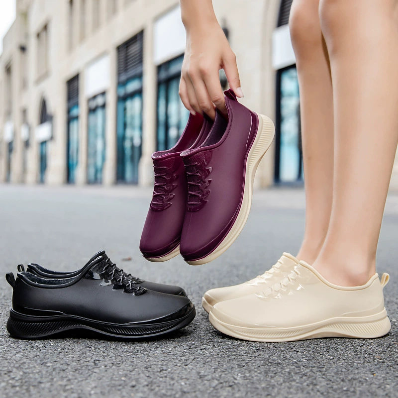 Дафа женские сапоги дождя новый модный низкий бон элегантный неглубокий рот водонепроницаемая водонепроницаемая обувь сетка красный износостойкий открытый дождь сапоги оптом