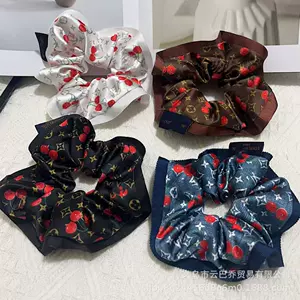 Classic Cherry-Patterned Sweet Hair Tie, Fresh and Fashionable, Versatile High-Elastic Scrunchie Hair Accessory