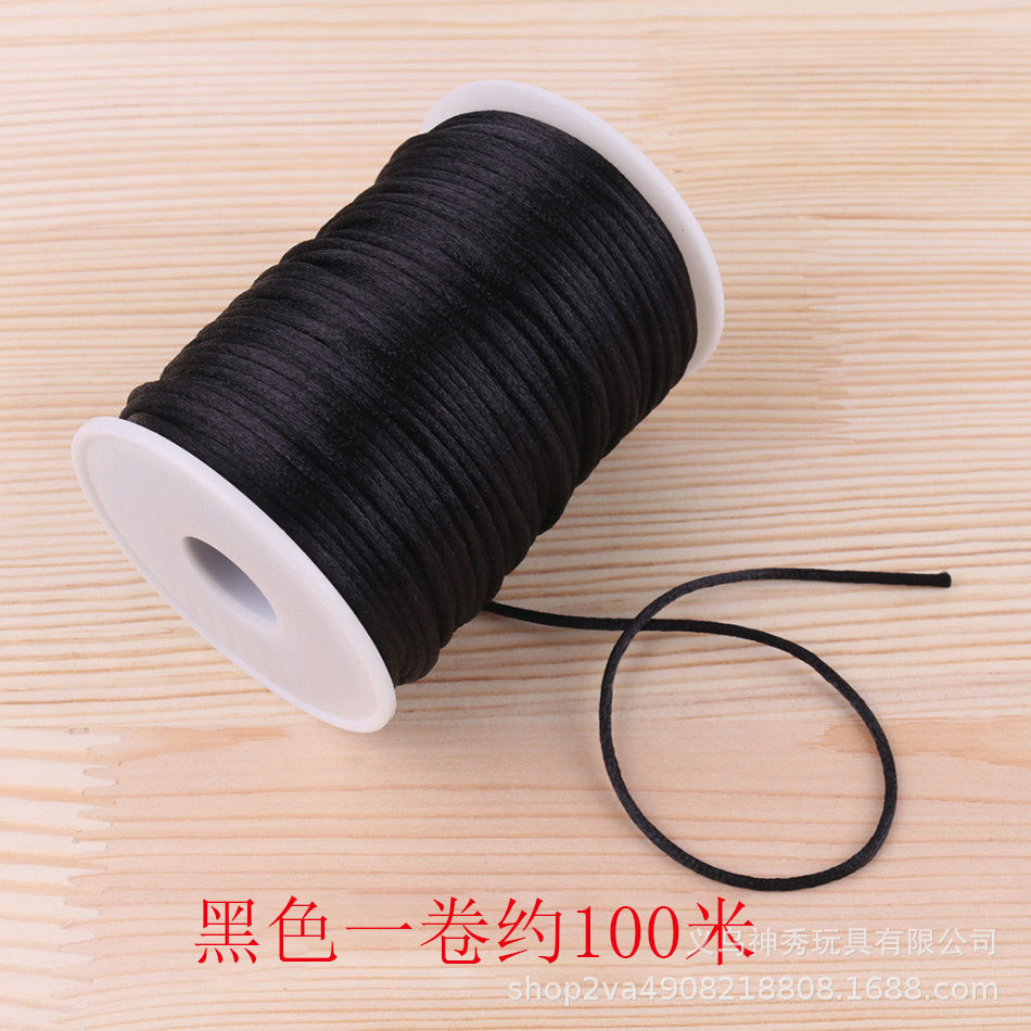 Tejido cuerda roja Jade hilo hecho a mano bricolaje pulsera de oro con cuentas cobre material moneda tejida nudo Chino