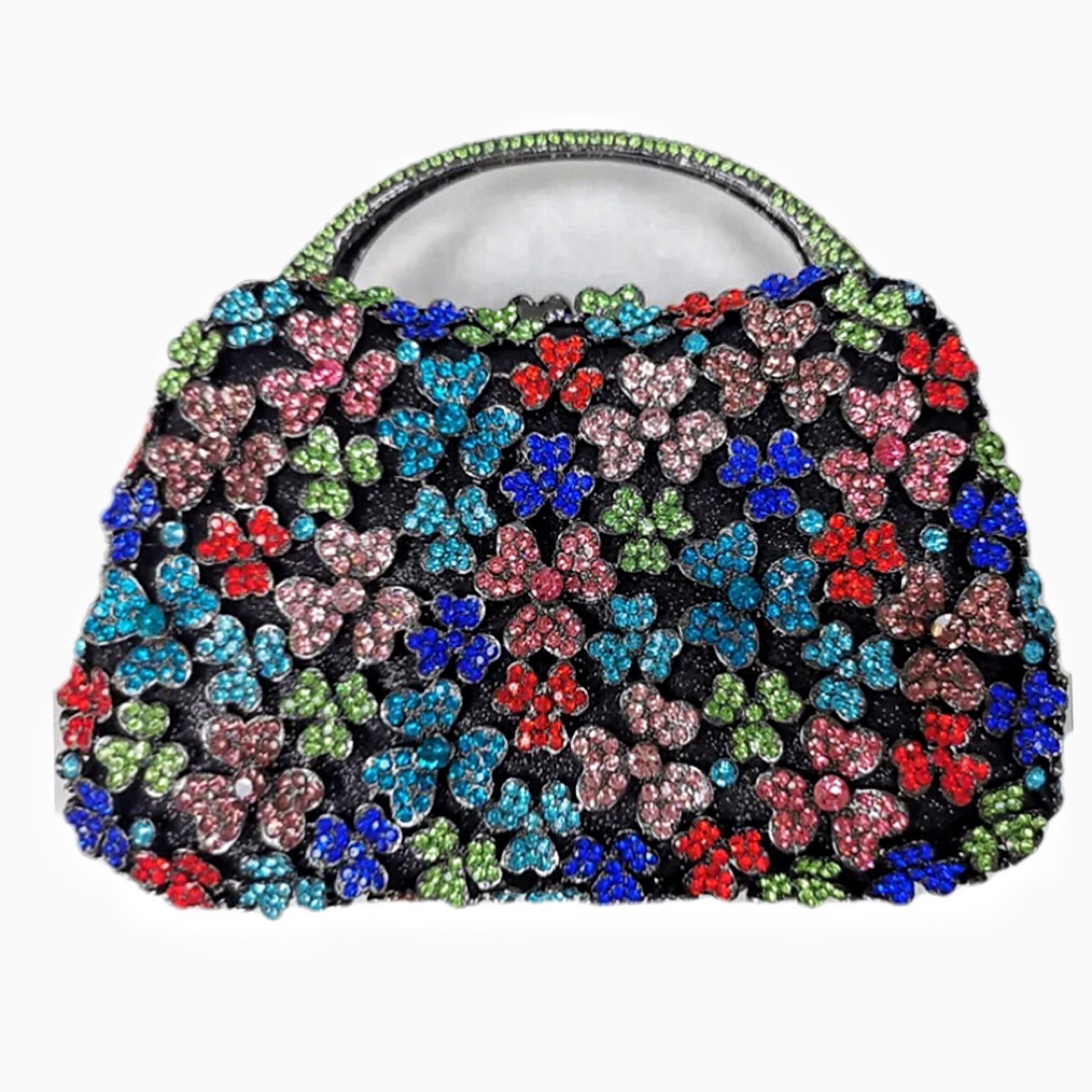 Bolsas de cadena de mango duro color sólido oval pequeña exposición oro lujo bolsas estereoscópicas bolsas de maquillaje bolsas de cena rosa
