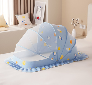 Crib Mosquito Net Cover for Newborn Kidsren, Full-Cover Universal Foldableable Blackout Anti-Mosquito Cover, Portable