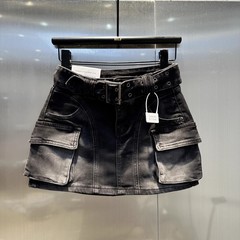2025美式复古工装牛仔短裙女纯欲辣妹风包臀气质百搭a字休闲半裙