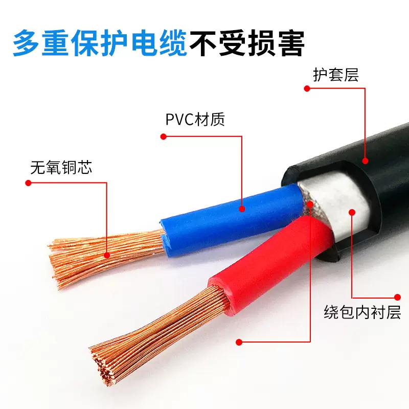 定制RVV 2x1.5平方无氧铜芯护套电源线防静电双绞线支持来图加工