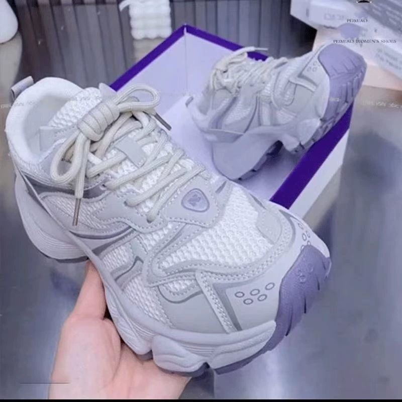 Обувь папы женская весна 2025 года новая толстая подошва увеличена