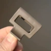 Wide-sided square [4CM] frosted [dark brown]
