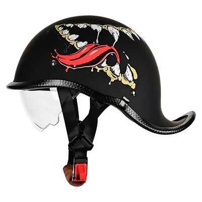 Motosiklet kaskı (dəbilqə) – electric motorcycle helmet lightweight - 006-venom-black-mirror-with-lens-m