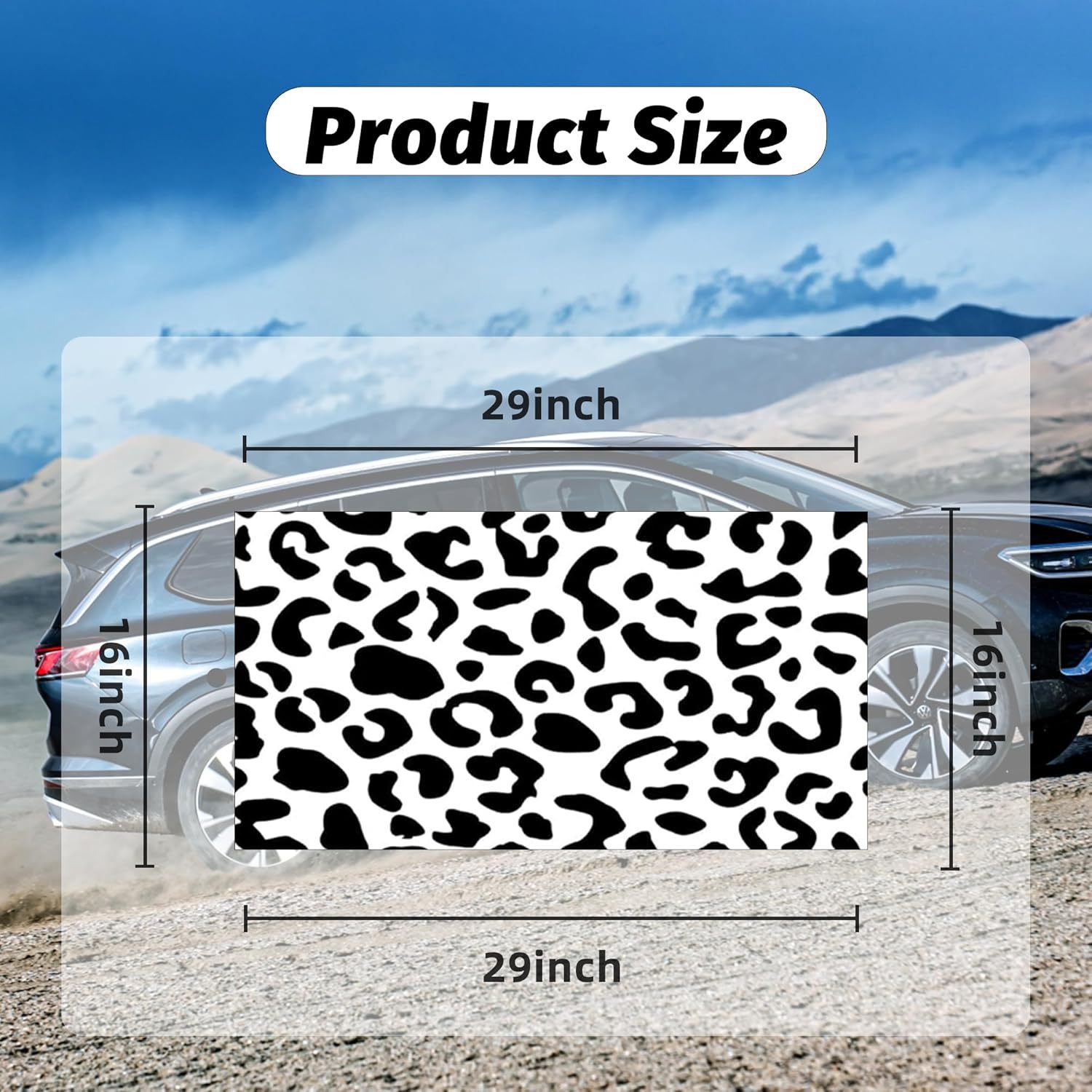 29X16 pulgadas Amazon bandera de EE.UU. imprimido leopardo decalca de ventana trasera mate universal pegatinas de vinilo de ventana lateral