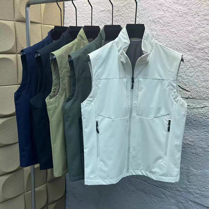 Replacement! Offline 1K+ Outdoor New Style Waterproof Breathable Stand Collar Sports Fishing Casual Vest for Men