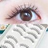 Transparent false eyelashes, fairy comics, natural makeup