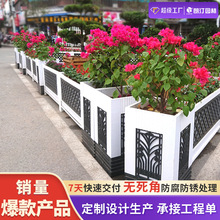朗汀组合式方形浮雕花箱道路隔离护栏广场景区围栏花槽定制户外