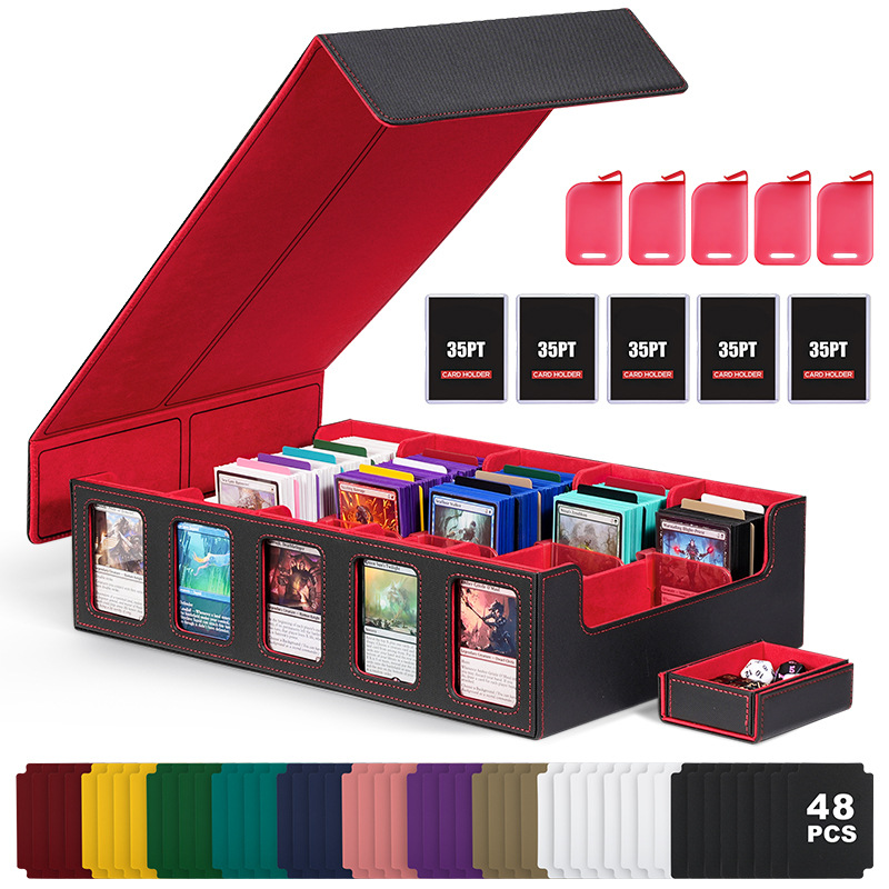 검정색과 빨간색 5줄(구성: 컬러 카드 48장 + 카드 홀더 5개 + 카드 홀더 5개)