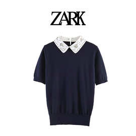 ZARK 欧美新款时尚珠宝串珠珠片针织衫 跨境外贸女装批发 8851006