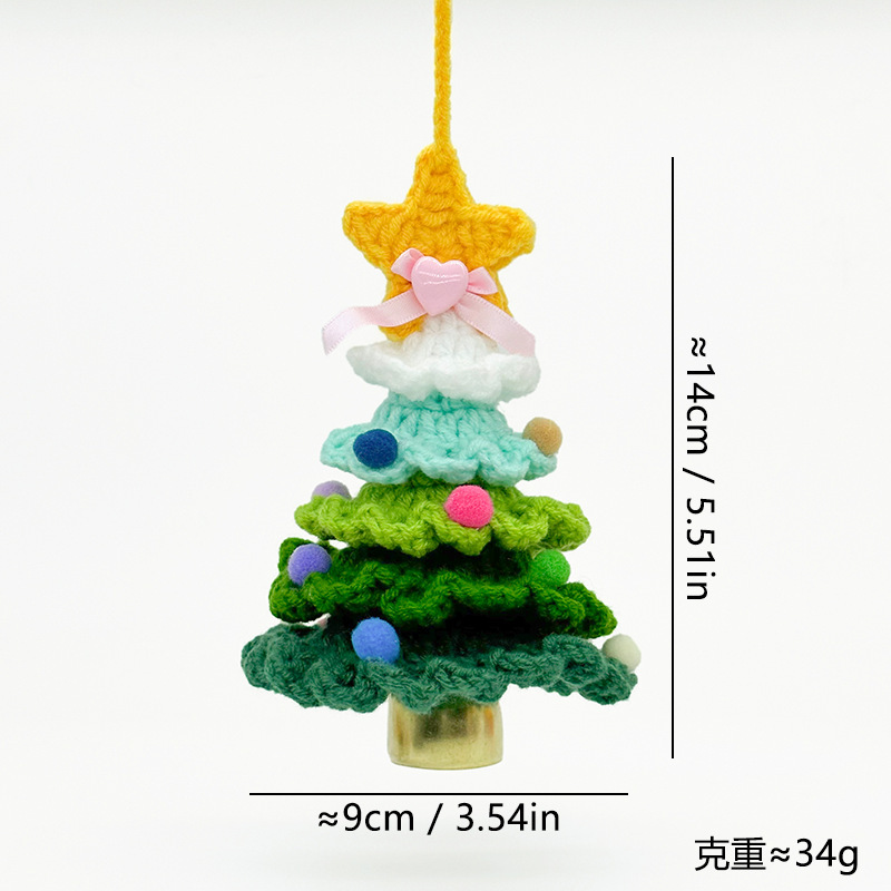 クロスボーダークリスマスギフトサンタクロースクリスマスツリー雪だるまヘラジカ手作りかぎ針編み人形感情的なデスクトップ装飾品|undefined
